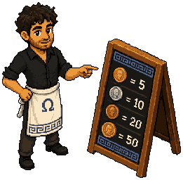 Konstantinos pointing out which totals on the board make the cut